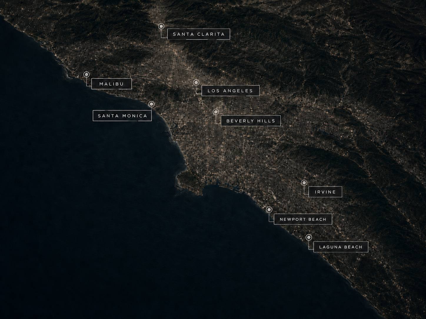 Southern California service area map